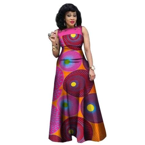 African Dresses For Women African Print Clothing Sleeveless Sexy X11356