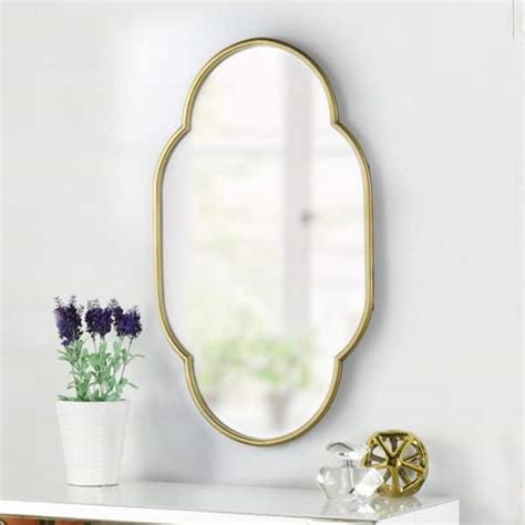 StyleWell Medium Ornate Gold Classic Accent Mirror 37 In H X 21 In W