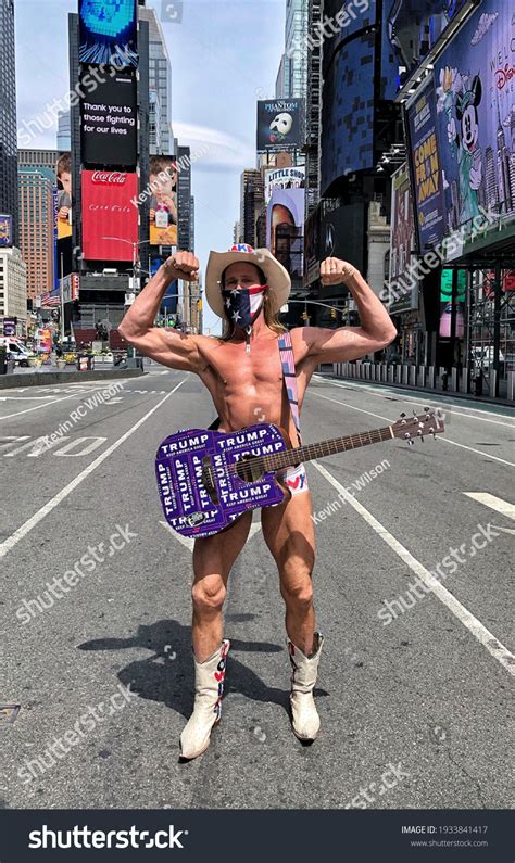 Robert Burck Aka Naked Cowboy Standing Stock Photo