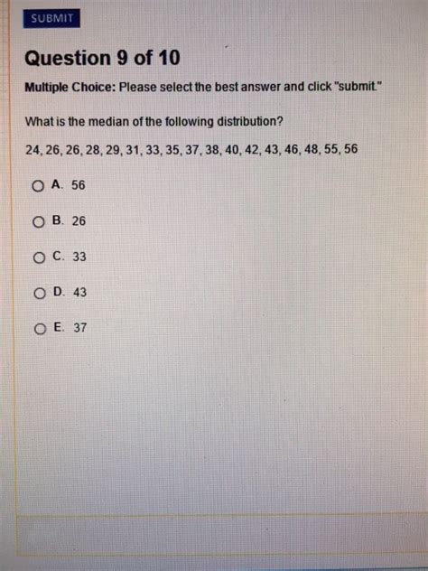 Solved Select The Best Answer And Click Submit What Is Chegg