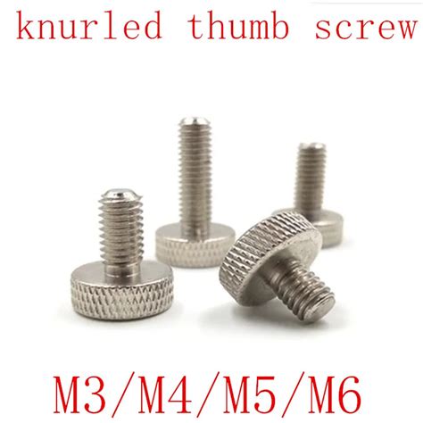 20PCS LOT Steel With Nickel M3 M4 M5 M6 Knurled Head Hand Tighten Thumb