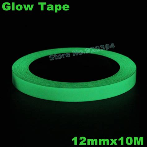 20Rolls 12mmx10M Green Glow In Dark Tape Photoluminescent Luminous Tape