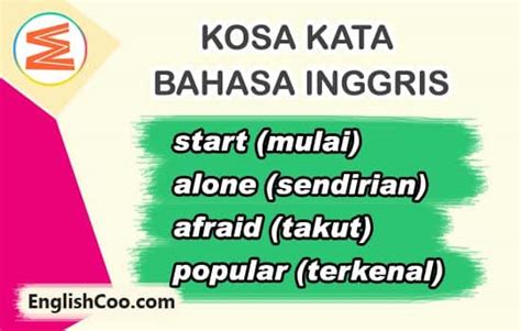 Kosa Kata Bahasa Inggris Sehari Hari