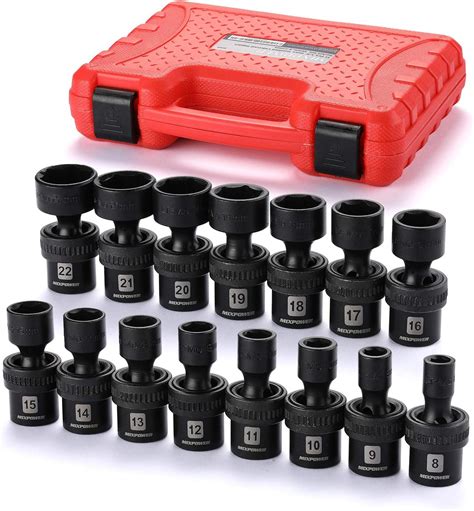 Mixpower Piece Drive Shallow Universal Impact Socket Set