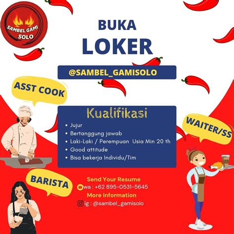 Lowongan Kerja Februari 2023 Crew Outlet Sambel Gami Di Solo Info