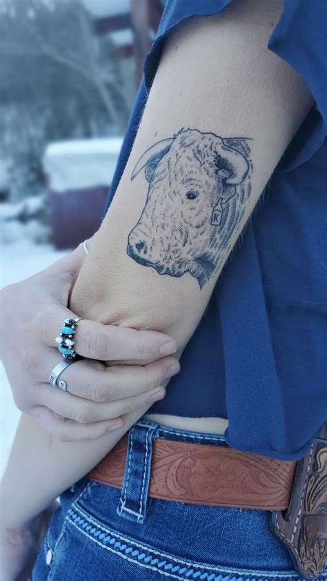 Hereford bull tattoo | Cow tattoo, Bull tattoos, Tattoos