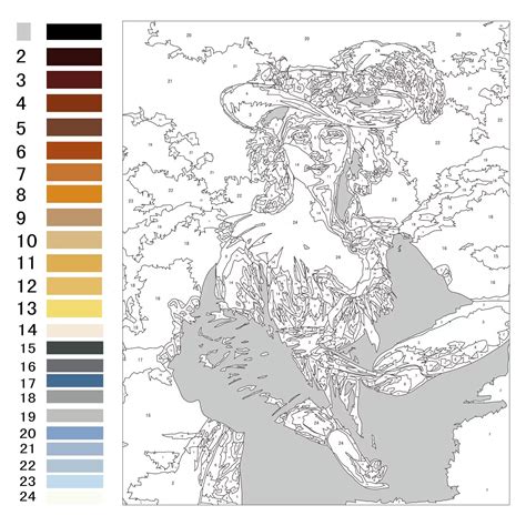 Printable Advanced Color By Number Worksheet