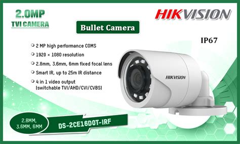 DS 2CE16D0T IRF Hikvision 2MP TVI Bullet Camera In Sri Lanka