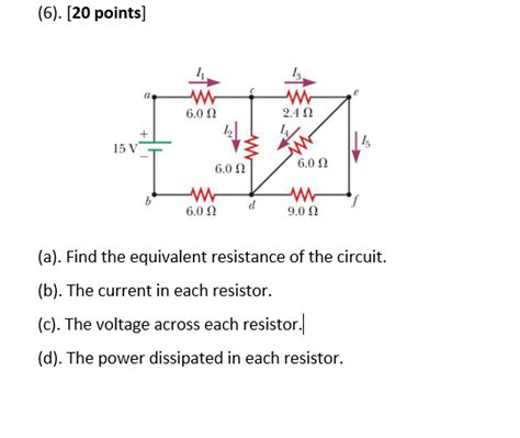 Solved A Find The Equivalent Resistance Of The Chegg