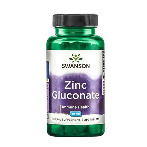 Zinc Gluconate 30mg 250tabs SWANSON Cena Dawkowanie Opinie