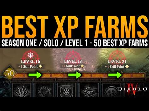 Diablo 4 Season One BEST XP FARMS For SOLO PLAYERS 1 To 50 How To