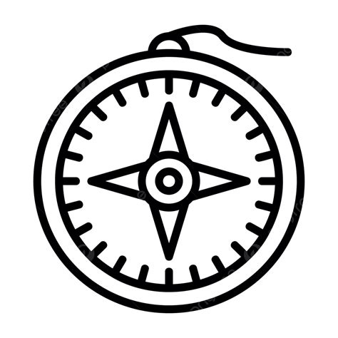 Compass Line Icon Vector Compass Icon Compass Discover PNG And