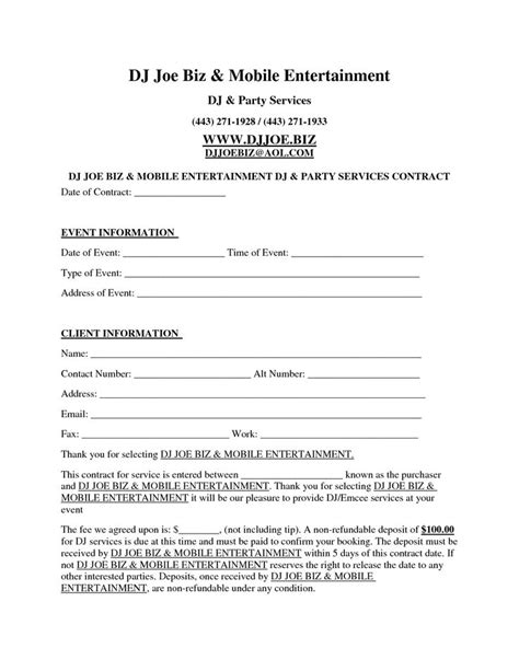 D S Contract Template