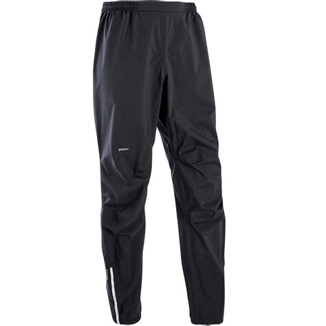 Mens Trail Running Waterproof Rain Trousers Black Evadict Decathlon