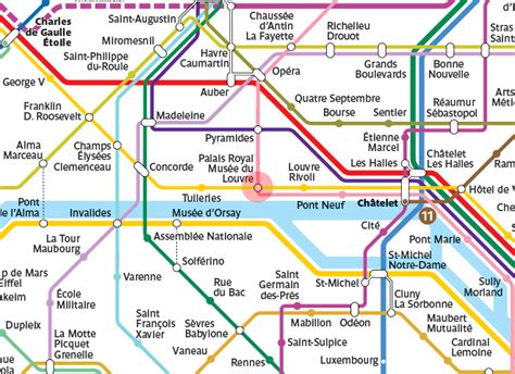 Palais Royal station map - Paris Metro