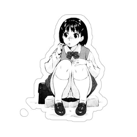 Waifu Ecchi Anime Girl Stickers Kiss Cut Stickers Take A Etsy Norway