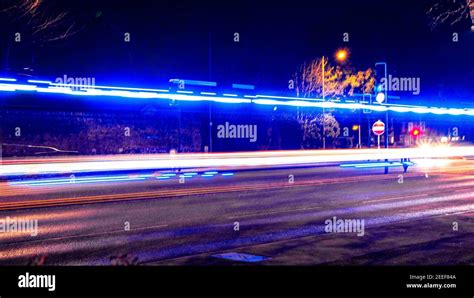 Long exposure light trails Stock Photo - Alamy