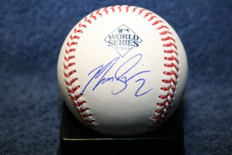 Marcus Semien Autographed World Series Baseball Texas Rangers Ebay