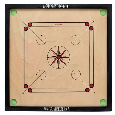 Wooden Gls Champion Full Sized Glossy Finished Carrom Board At Rs 970