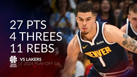 Michael Porter Jr Pts Threes Rebs Vs Lakers Po G Youtube