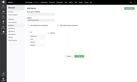 Adding A Wan Monitor Using Snmp V3 Manageengine Opmanager