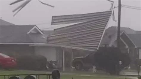 Hurricane Ida Rips Roof Off Residential Carport