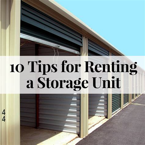 Tips For Renting A Storage Unit Hubpages