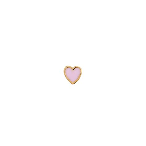 Stine A Petit Love Heart Light Pink Enamel 1181 02 Gold Tinelund Dk