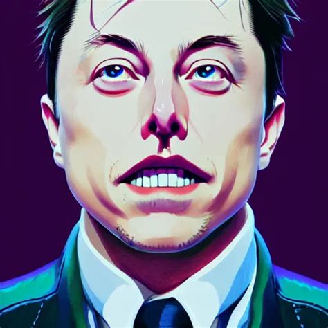 Portrait Of A Elon Musk Artstation Cartoon Elegant Stable Diffusion