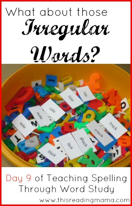 irregular words sight words  reading mama