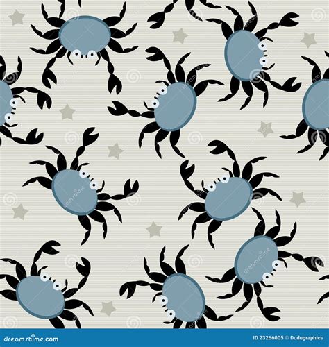 Seamless Crab Pattern Stock Vector Illustration Of Fish 23266005