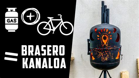 Brasero de terasse avec bouteille de gaz et vélo YouTube