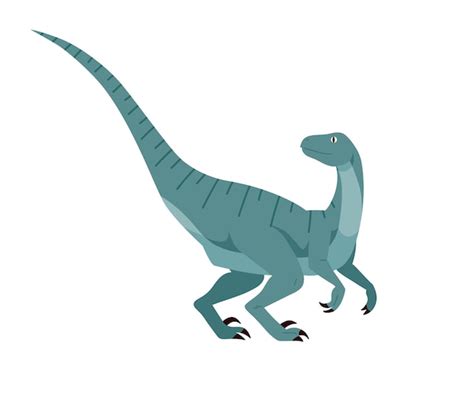 Premium Vector Profile Of Velociraptor Dino Extinct Dinosaur Raptor