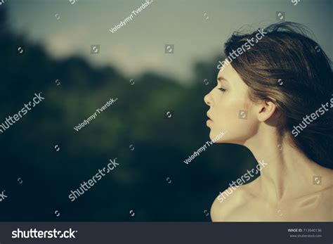 Woman Girl Long Brunette Hair Naked Stock Photo 713940136 Shutterstock
