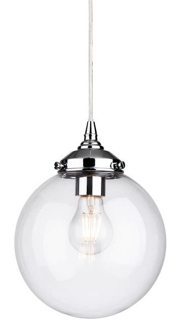 Whisk Chrome And Clear Glass Pendant Light