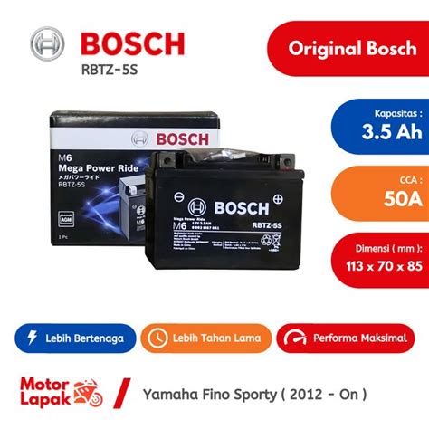 Jual Aki Motor Yamaha Fino Sporty Bosch Rbtz 5s Original Di Lapak Motorlapak Bukalapak