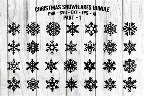 Christmas Snowflakes Svg Vector And Png Graphic By Seaquintdesign · Creative Fabrica