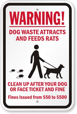 Dog Poop Sign - Clean Up After Your Dog Sign Online, SKU: K-7546