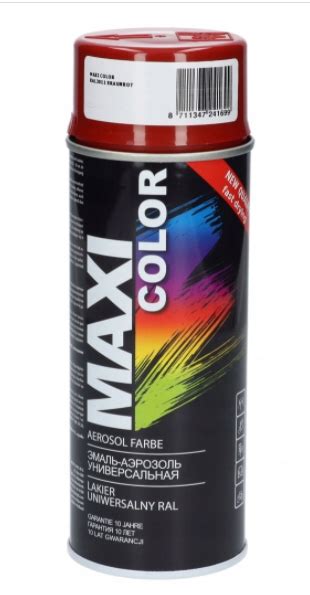 MAXI COLOR RAL 3011 FARBA LAKIER CZERWONY SPRAY za 13 50 zł z Ząbki