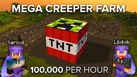 We Built the Biggest Creeper Farm in Minecraft Survival - Minecraft videos