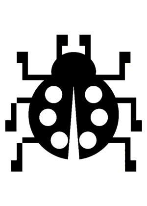 Трафареты и шаблоны божьих коровок