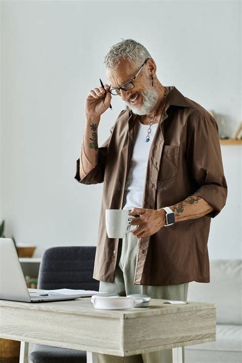 A Mature Gay Man With Tattoos Stock Photo Image Of Lifestyle Communication