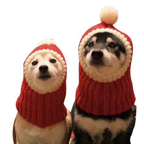 Christmas Knitted Pets Store Warm Lovely Dog Hats For Pets Cats Winter ...