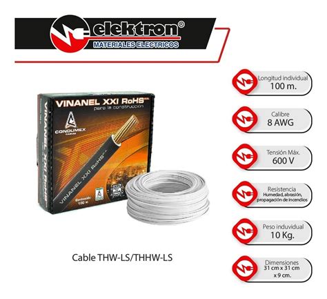 Caja Mts Cable Rojo Thw Cal Awg Condumex Vinanel Xxi Env O Gratis