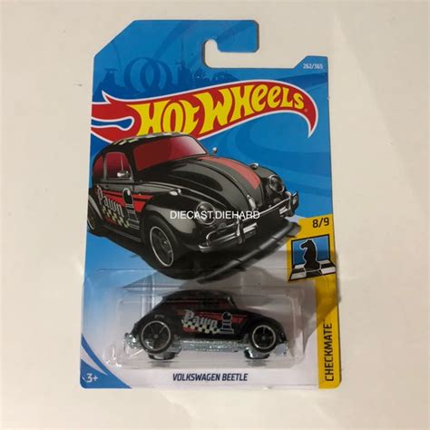 Mattel Hot Wheels Volkswagen Beetle Checkmate Black Shopee Malaysia