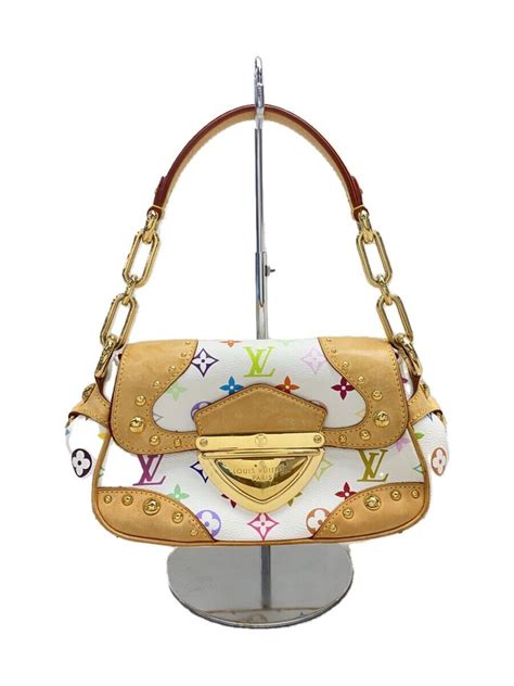 Louis Vuitton Marilyn Shoulder Bag Brown White Canvas Leather Murakami Multicolore Monogram For