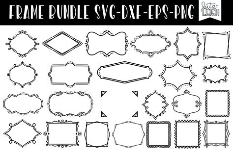 50 Hand Drawn Doodle Frames Bundle 249477 Illustrations Design