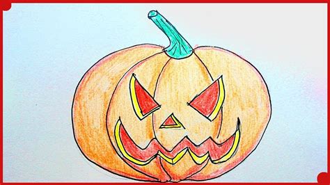 Como Dibujar Una Calabaza De Halloween Paso A Paso Y Muy Facil How To