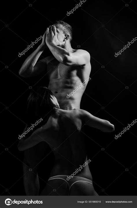 Passionate Seductive Beautiful Hot Naughty Horny Couple Of Lovers Woman Is Dressed In Plingerie