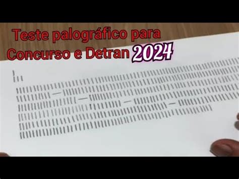 teste palográfico I PSICOTÉCNICO concurso e Detran 2024 o segredo para